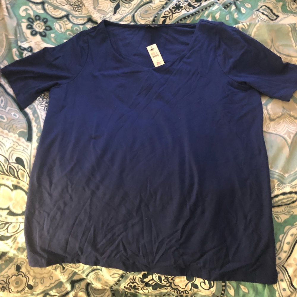Talbots blue V-neck shirt